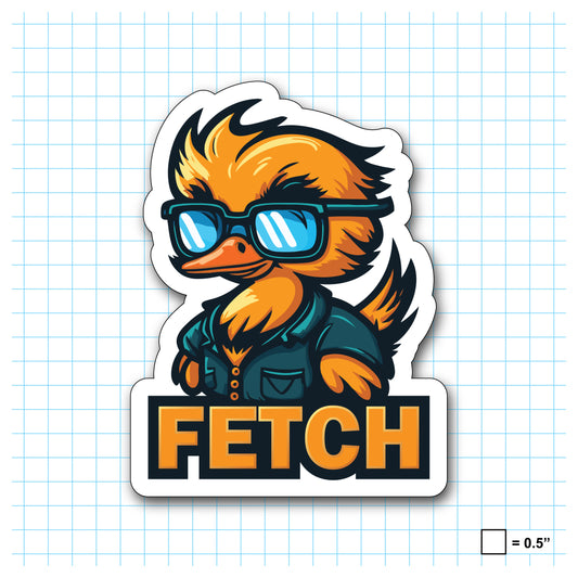 PVC Sign: Fetch Duck with Glasses