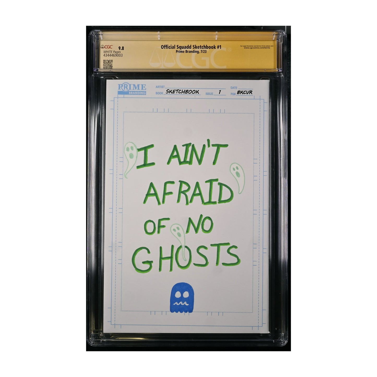 Books: Official Squadd Sketchbook Glow in the Dark Slimer Remark CGC 9.8