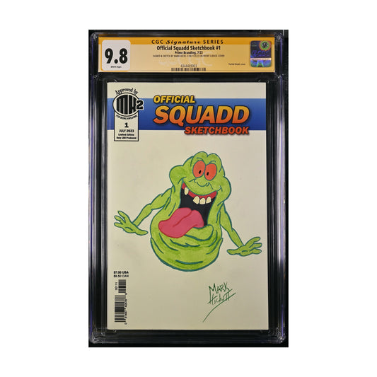 Books: Official Squadd Sketchbook Glow in the Dark Slimer Remark CGC 9.8