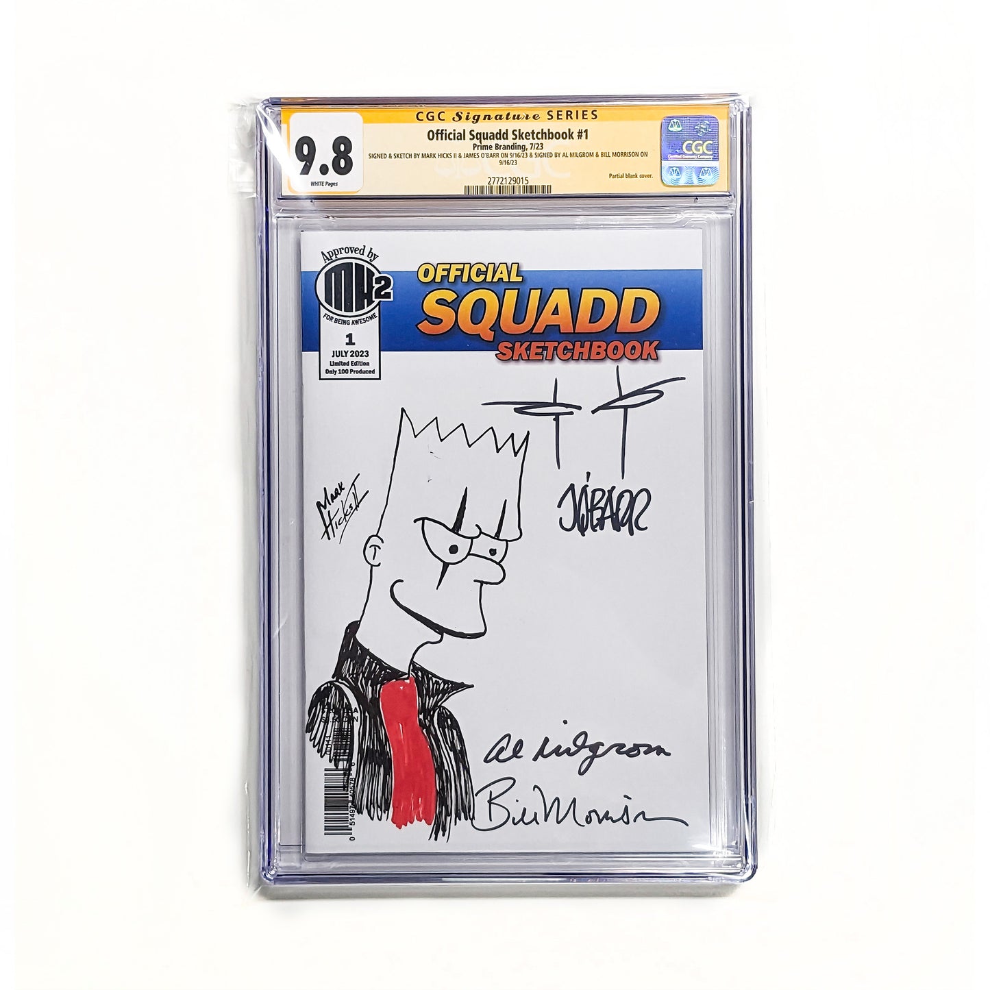 Books: Official Squadd Sketchbook 4x Signed CGC 9.8